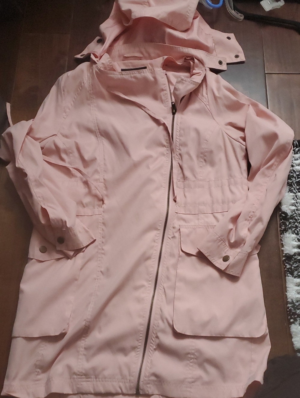 Olivia Miller Women's Pink Lightweight Hooded Jacket Linger Style Size Medium